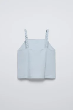 Niños ZARA 6 - 14 Años·Camisetas|6 - 14 Años·Total Look<CAMISETA FLUIDA TIRANTE TRENZADO