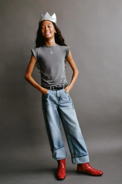 Niños ZARA 6 - 14 Años·Camisetas<CAMISETA FRUNCES BOTA STRASS