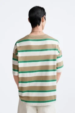 Discount CAMISETA JACQUARD RAYAS Hombre Camisetas