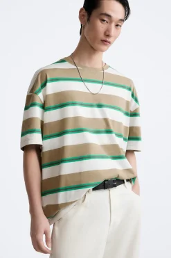 Discount CAMISETA JACQUARD RAYAS Hombre Camisetas