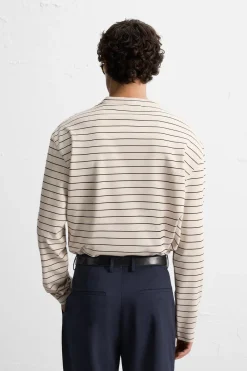 Discount CAMISETA JACQUARD RAYAS Hombre Camisetas