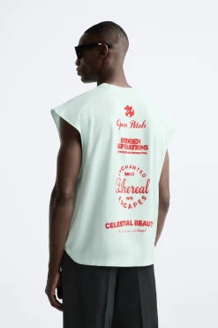 Outlet CAMISETA JACQUARD TEXTOS ESTAMPADOS Hombre Camisetas