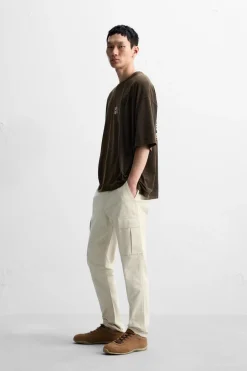 Fashion CAMISETA LAVADA ESTAMPADO COMBINADO Hombre Camisetas