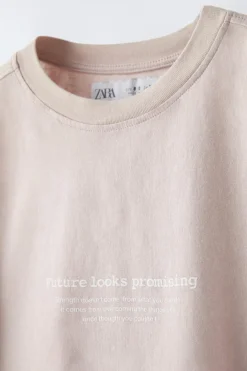 Niños ZARA 6 - 14 Años·Camisetas<CAMISETA LAVADA ETIQUETA