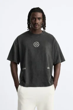 Outlet CAMISETA LAVADA TEXTOS Hombre Camisetas