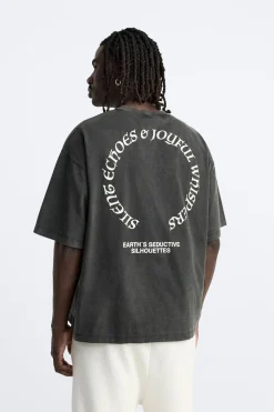 Outlet CAMISETA LAVADA TEXTOS Hombre Camisetas