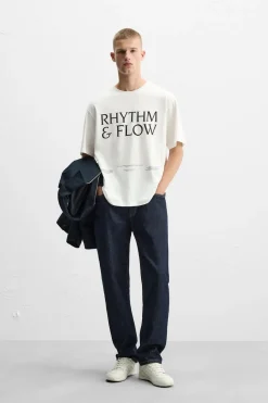 Sale CAMISETA LAVADA TEXTOS Hombre Camisetas