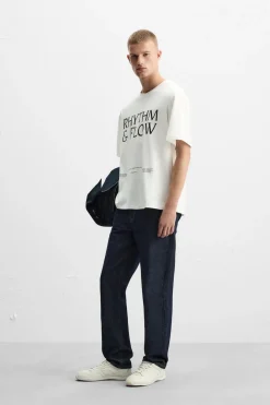 Sale CAMISETA LAVADA TEXTOS Hombre Camisetas