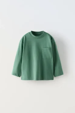 Niños ZARA 1½ - 6 Años·Camisetas|1½ - 6 Años·Camisetas<CAMISETA LISA BOLSILLO