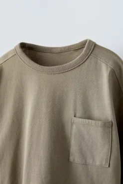 Niños ZARA 1½ - 6 Años·Camisetas|1½ - 6 Años·Camisetas<CAMISETA LISA BOLSILLO