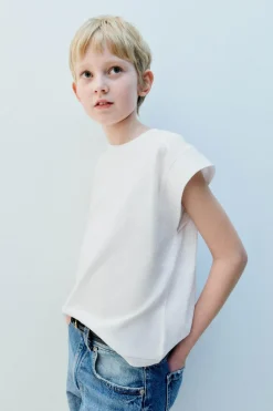 Niños ZARA 6 - 14 Años·Camisetas<CAMISETA LISA PESTAÑA