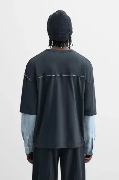 Clearance CAMISETA MANGA COMBINADA Hombre Camisetas