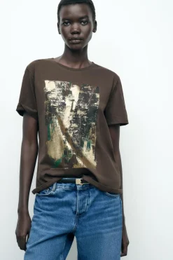 Online CAMISETA METALIZADA Mujer Camisetas