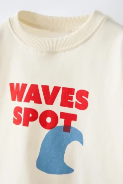 Niños ZARA 1½ - 6 Años·Camisetas|1½ - 6 Años·Camisetas<CAMISETA OLAS ETIQUETA