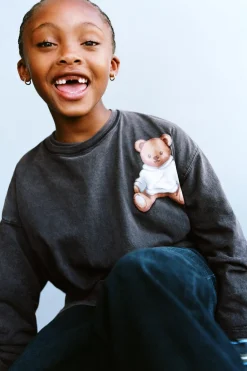 Niños ZARA 6 - 14 Años·Camisetas<CAMISETA OSO Y TEXTO