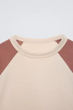 Niños ZARA 1½ - 6 Años·Camisetas|1½ - 6 Años·Camisetas<CAMISETA OVERSIZE MANGA CONTRASTE