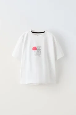 Niños ZARA 6 - 14 Años·Camisetas<CAMISETA PARCHES FLUOR