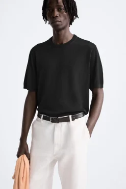 Clearance CAMISETA PUNTO ALGODÓN - SEDA Hombre Jerséis / Chaquetas|Camisetas