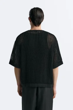 Discount CAMISETA PUNTO CALADO Hombre Jerséis / Chaquetas