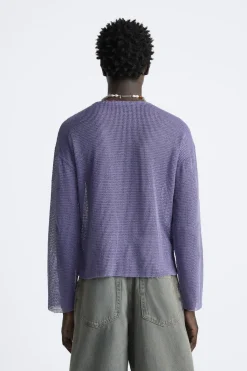 Outlet CAMISETA PUNTO CALADO Hombre Jerséis / Chaquetas