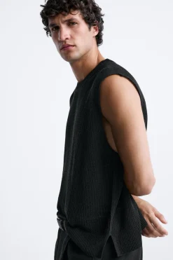 New CAMISETA PUNTO CALADOS Hombre Jerséis / Chaquetas|Camisetas