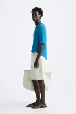 Outlet CAMISETA PUNTO CROPPED FIT Hombre Jerséis / Chaquetas