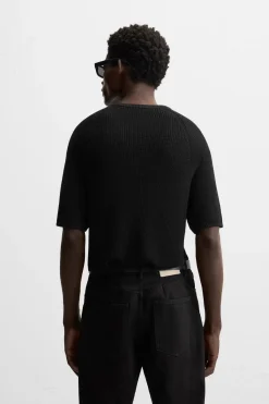 Sale CAMISETA PUNTO CROPPED FIT Hombre Jerséis / Chaquetas