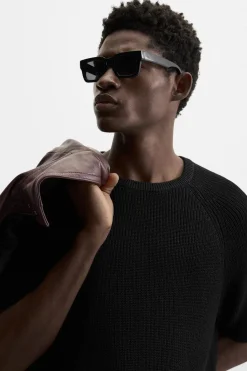 Sale CAMISETA PUNTO CROPPED FIT Hombre Jerséis / Chaquetas