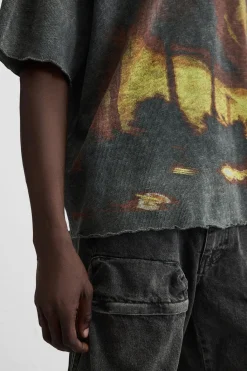 Outlet CAMISETA PUNTO ESTAMPADO Hombre Jerséis / Chaquetas|Camisetas