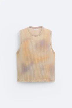 Sale CAMISETA PUNTO ESTAMPADO DEGRADADO Hombre Jerséis / Chaquetas|Camisetas