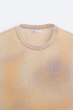 Sale CAMISETA PUNTO ESTAMPADO DEGRADADO Hombre Jerséis / Chaquetas|Camisetas