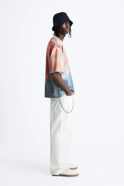 Fashion CAMISETA PUNTO ESTAMPADO ABSTRACTO Hombre Jerséis / Chaquetas|Camisetas