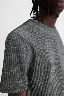 Sale CAMISETA PUNTO ESTAMPADO SPRAY Hombre Jerséis / Chaquetas|Camisetas