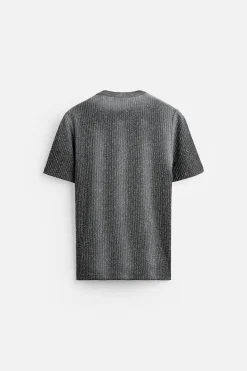 Sale CAMISETA PUNTO ESTAMPADO SPRAY Hombre Jerséis / Chaquetas|Camisetas