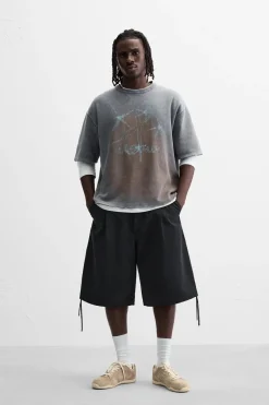 Sale CAMISETA PUNTO ESTAMPADO ABSTRACTO Hombre Jerséis / Chaquetas|Camisetas