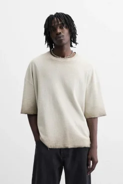 New CAMISETA PUNTO ESTAMPADO SPRAY Hombre Jerséis / Chaquetas|Camisetas