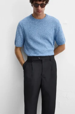 Sale CAMISETA PUNTO JACQUARD IRREGULAR Hombre Jerséis / Chaquetas|Camisetas