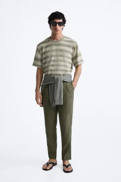 New CAMISETA PUNTO JACQUARD RAYAS Hombre Jerséis / Chaquetas|Camisetas