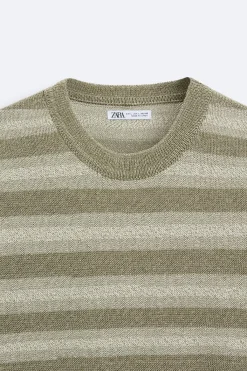 New CAMISETA PUNTO JACQUARD RAYAS Hombre Jerséis / Chaquetas|Camisetas