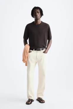 Best CAMISETA PUNTO LYOCELL - LINO Hombre Jerséis / Chaquetas|Camisetas