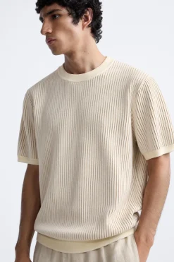 Discount CAMISETA PUNTO RAYAS Hombre Jerséis / Chaquetas