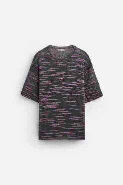 Fashion CAMISETA PUNTO TEXTURA BOUCLÉ Hombre Jerséis / Chaquetas