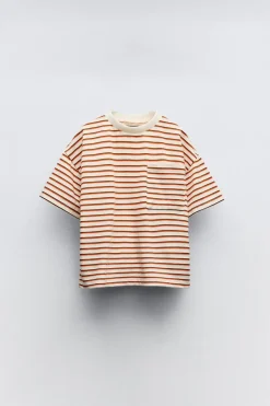 Niños ZARA 1½ - 6 Años·Camisetas|1½ - 6 Años·Camisetas<CAMISETA RAYAS BOLSILLO