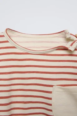 Niños ZARA 6 - 18 Meses·Camisetas|6 - 18 Meses·Camisas<CAMISETA RAYAS BOLSILLO