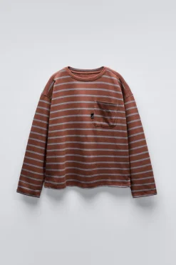 Niños ZARA 6 - 14 Años·Camisetas<CAMISETA RAYAS BOLSILLO