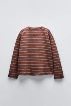 Niños ZARA 6 - 14 Años·Camisetas<CAMISETA RAYAS BOLSILLO