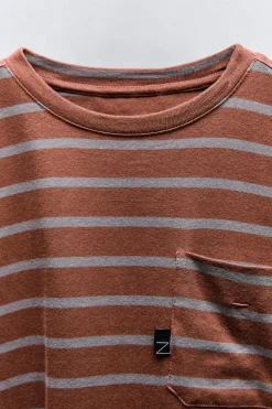 Niños ZARA 6 - 14 Años·Camisetas<CAMISETA RAYAS BOLSILLO
