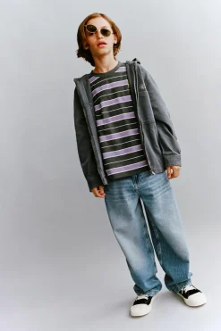 Niños ZARA 6 - 14 Años·Camisetas<CAMISETA RAYAS BORDADO