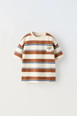 Niños ZARA 1½ - 6 Años·Camisetas|1½ - 6 Años·Camisetas<CAMISETA RAYAS ETIQUETA