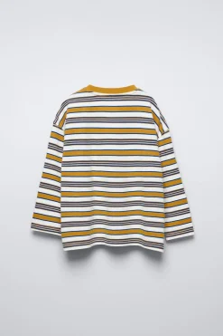 Niños ZARA 6 - 14 Años·Camisetas<CAMISETA RAYAS PARCHE